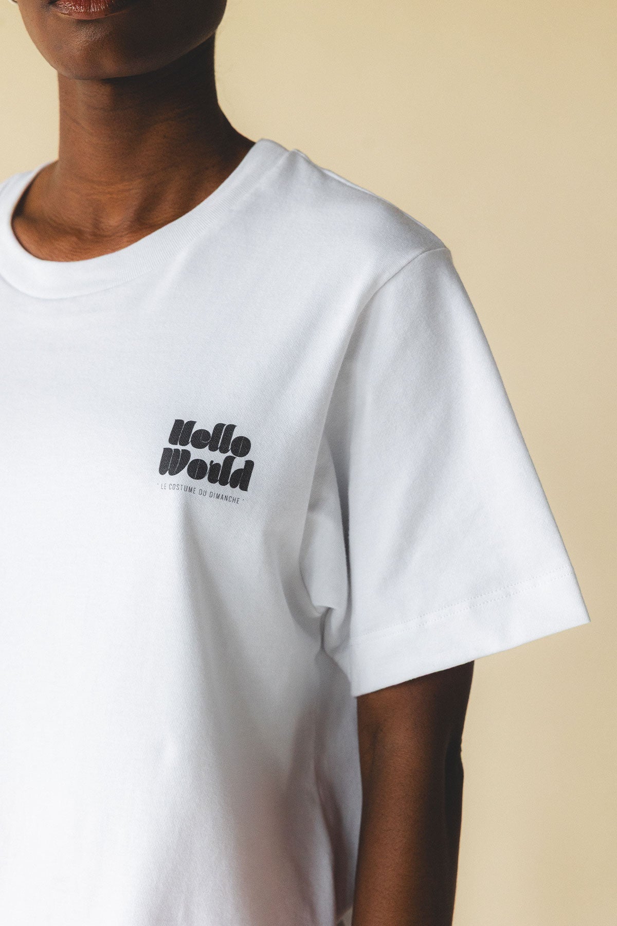 Tshirt Pamplemousse - détail imprimé - Hello World Le Studio