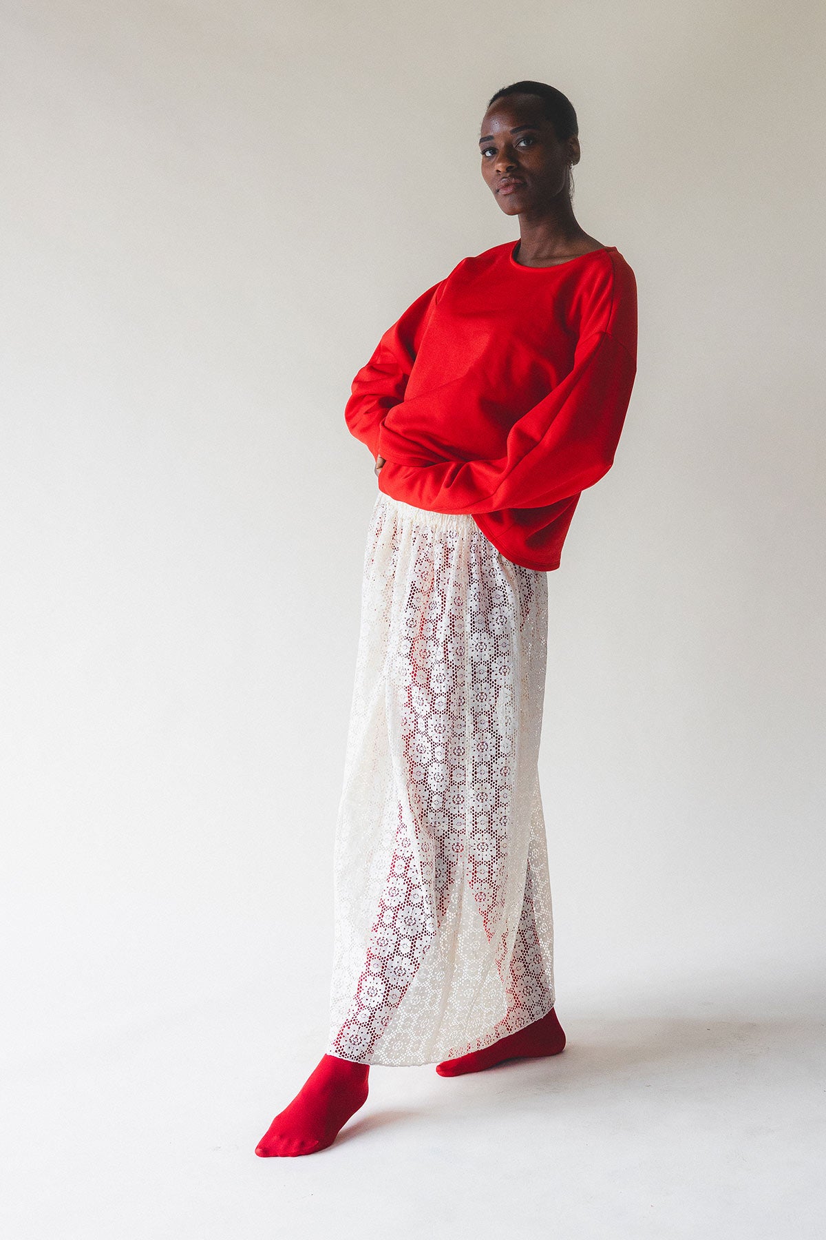 Jupe Nanick - détail rouge - Hello World Le Studio