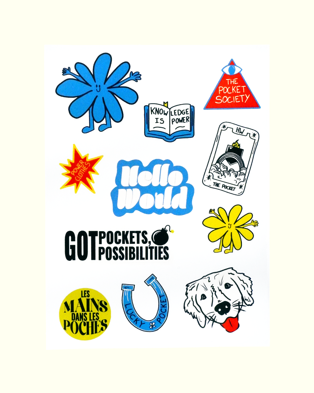 Planche Stickers - stickersplusprochefondblanc - Hello World Le Studio