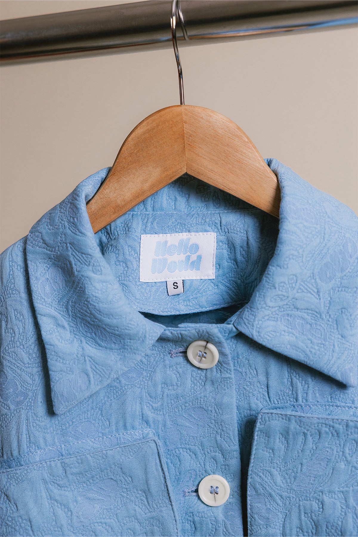 Veste Pokka Crop - détail étiquette - Hello World Le Studio