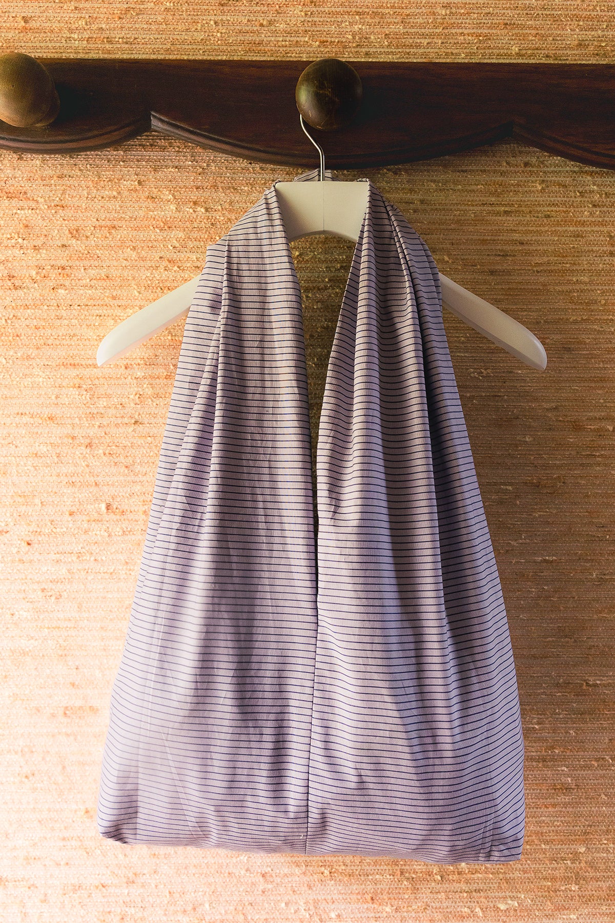 Tote Mers-les-Bains - sac en coton rayé violet et lila - Hello World Le Studio