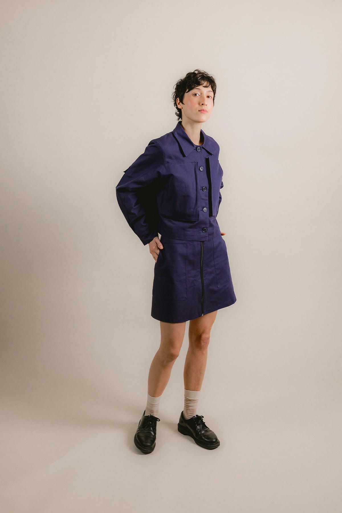 Jupe Pokka - ensemble veste - Hello World Le Studio