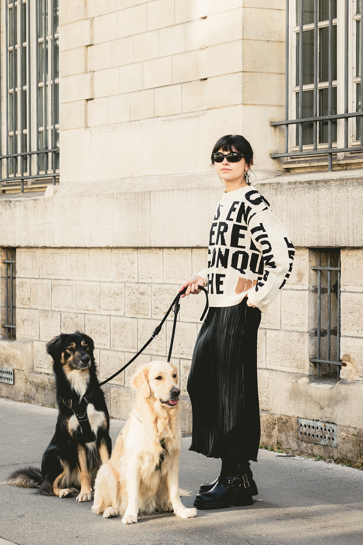 Pull Knowledge - beige, imprimé alphabet - Hello World Le Studio
