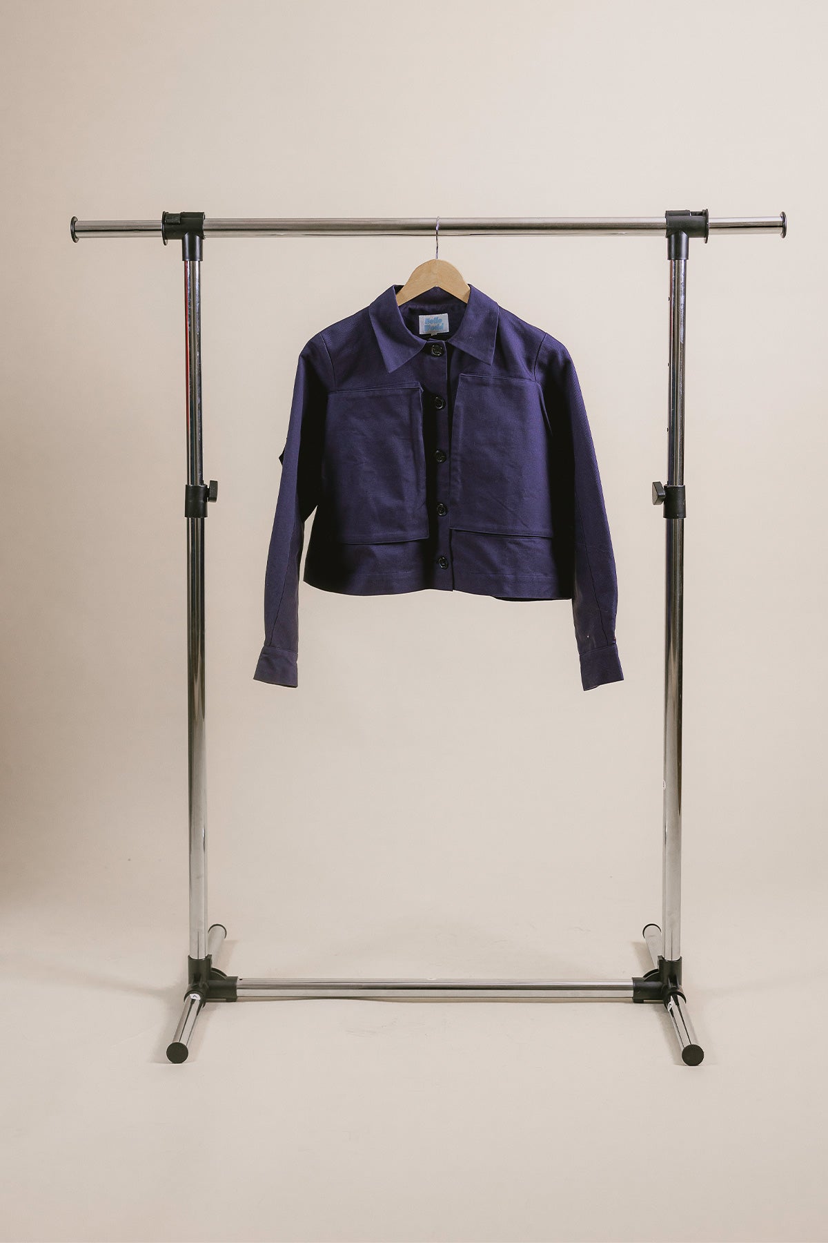 Veste Pokka Crop - bleu marine - Hello World Le Studio